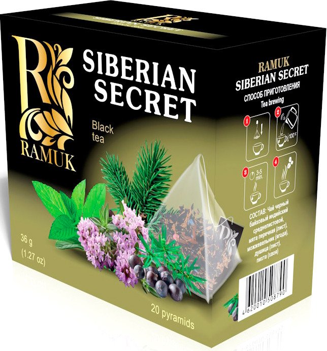

Черный чай Ramuk Siberian Secret - Сибирский секрет 20 шт
