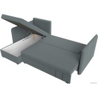 Угловой диван Лига диванов Слим левый 121149L (рогожка Амур, серый)