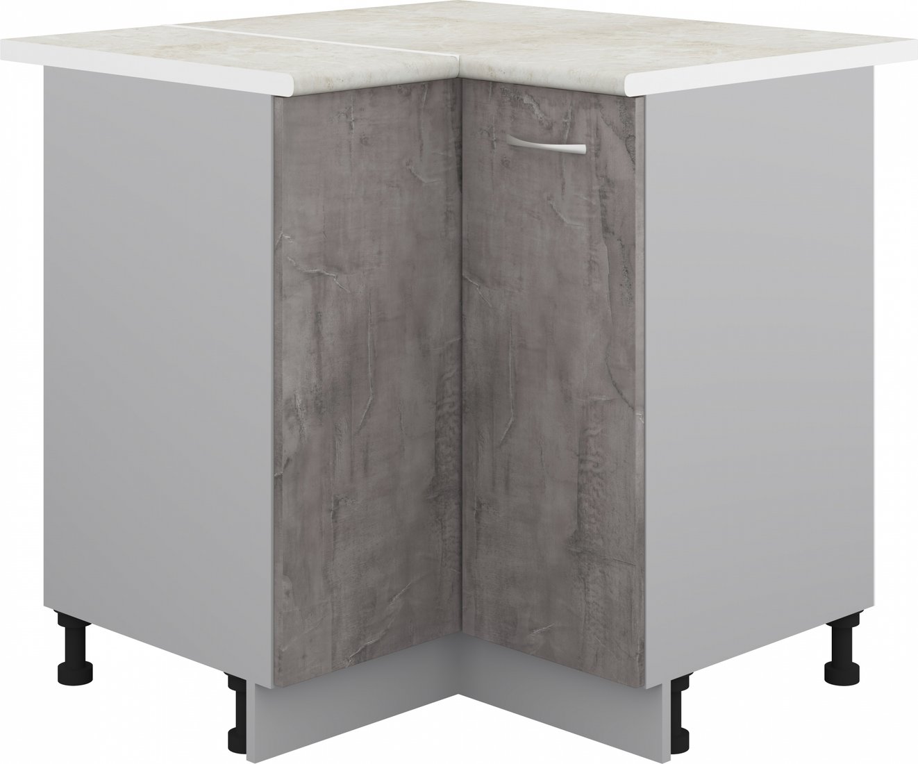 

Шкаф напольный Кортекс-мебель Корнелия Лира НШУ угловой (оникс/королевский опал)