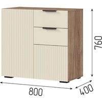 Тумба Стендмебель Соната КМ 02 800 (моно керамика/дуб крафт табачный)