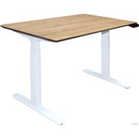 Стол для работы стоя ErgoSmart Wooden Unique Ergo Desk 1300х750х27 мм (дуб натуральный/белый)