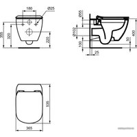 Унитаз подвесной Ideal Standard Tesi AquaBlade T007901+T352701+R020467