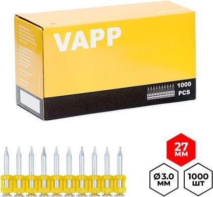 

Гвозди для пистолета VAPP VAPP.CN327 (1000 шт)