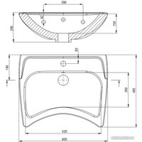 Умывальник Deante Vital CDV 6U6W