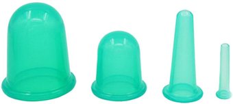 Массажные банки Польза Вакуумные (4 шт, зеленый)