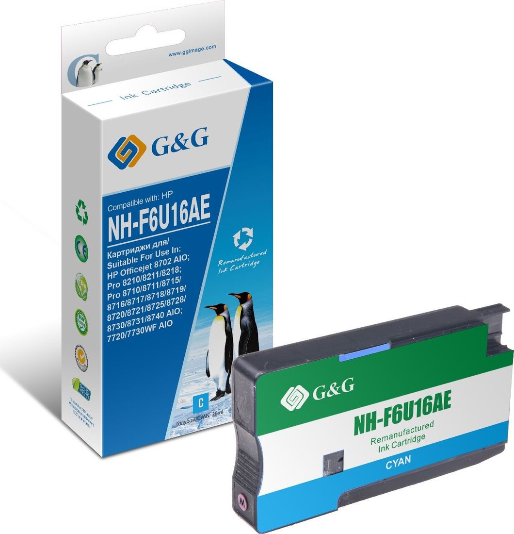 

Картридж G&G NH-F6U16AE (аналог HP F6U16AE)