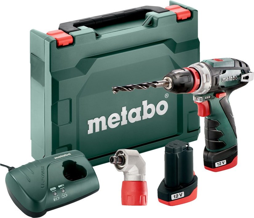 

Дрель-шуруповерт Metabo PowerMaxx BS Quick Basic 600156950 (с 2-мя АКБ, кейс, 2 патрона)