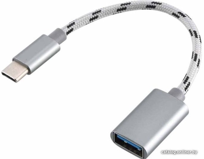Адаптер USBTOP OTG USB3.1 Type-C – USB3.0 тканевый