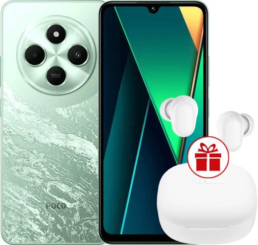 

Телефон POCO C75 8GB/256GB международная версия (зеленый) + наушники Xiaomi Redmi Buds 6 Play (белый) по акции