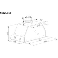 Кухонная вытяжка MAUNFELD Nebula 60 Glass (черный)