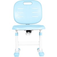 Ученический стол Anatomica Ara с подставкой для книг и выдвижным органайзером (белый/голубой)