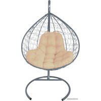 Подвесное кресло M-Group XL 11120301 (серый ротанг/бежевая подушка)