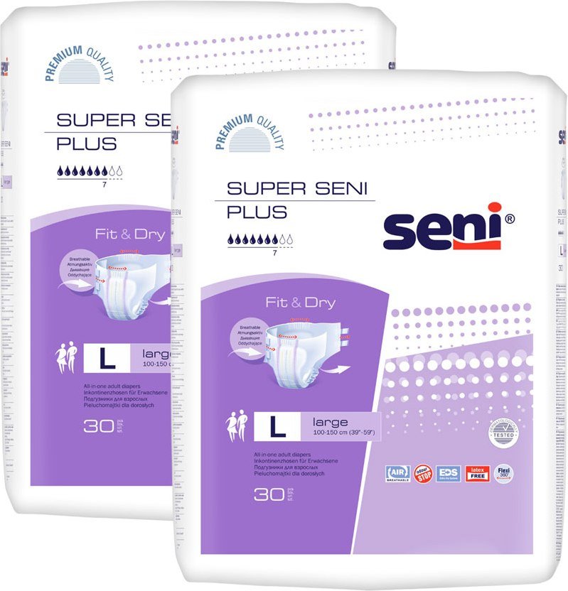 

Подгузники для взрослых Seni Super Plus Large (2x30шт)