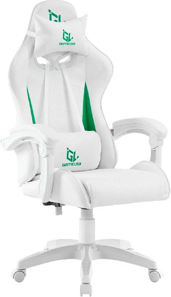 Игровое (геймерское) кресло GameLab Tetra White (бело-зеленый)