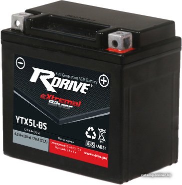 Мотоциклетный аккумулятор RDrive eXtremal Silver YTX5L-BS (4 А·ч)