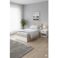 Кровать PROxSON Milton с ПМ 80x190 (ясень шимо светлый/белый)