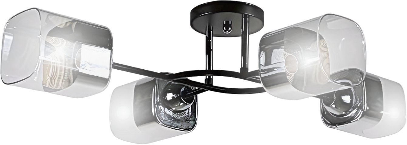 

Припотолочная люстра Aitin Pro НПБ 02-4x60-101 96297/4 (черный/хром)