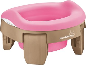 Дорожный горшок Roxy Kids HandyPotty 3 в 1 HP-255BP (бежевый/розовый)