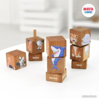 Кубики Mega Toys Кубики на оси Дикие животные 15202