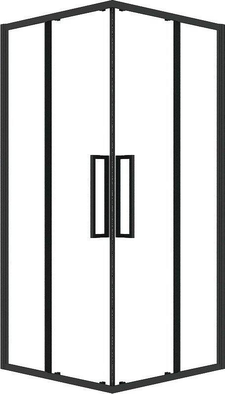 Душевой уголок Grossman Cosmo 90x90x195 300.K33.02.9090.21.00 (черный матовый/прозрачное стекло)