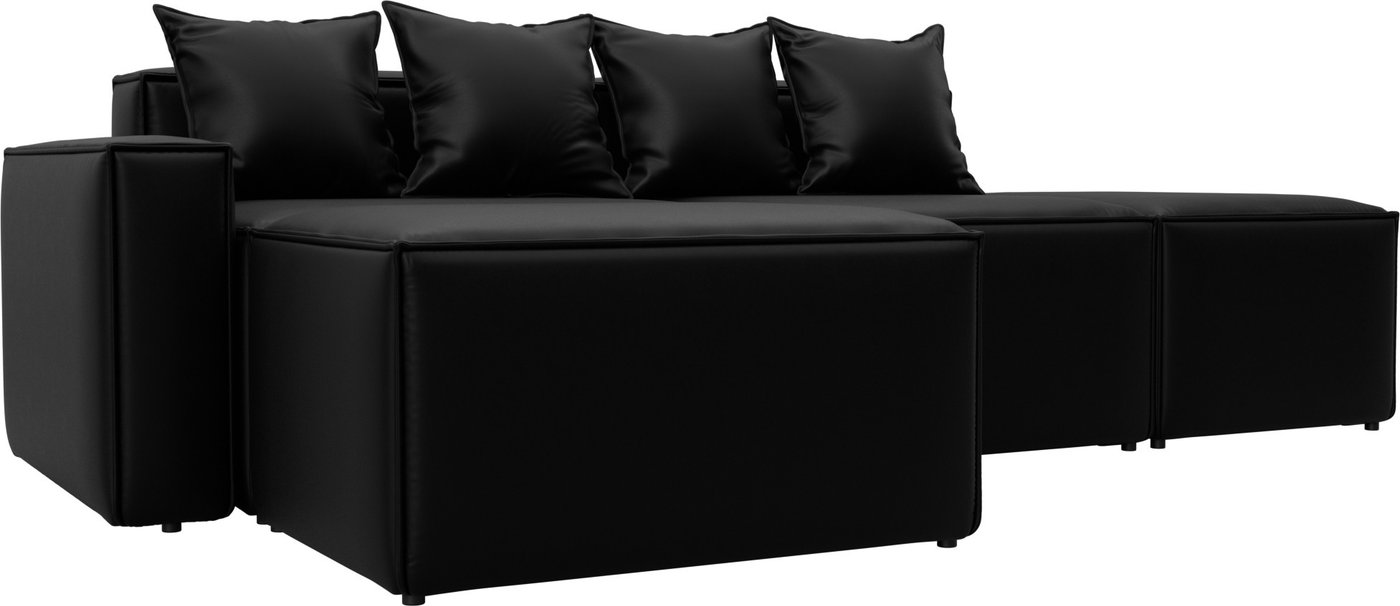 

Угловой диван Лига диванов Лига-063 угол левый 129790L (экокожа Grifon 18 черный)