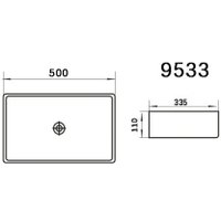 Умывальник Axus 9533 P-017 9533P-017