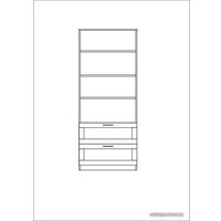 Стеллаж Mio Tesoro Сириус 2 ящика 78x190 2.02.07.110.1 (белый)