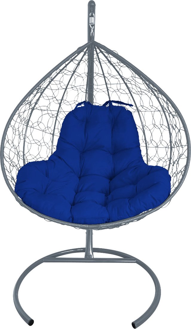 

Подвесное кресло M-Group XL 11120310 (серый ротанг/синяя подушка)