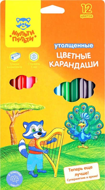 

Набор цветных карандашей Мульти-пульти Енот в саванне CP_11500 (12 цветов)