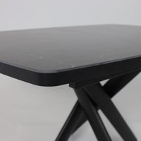 Кухонный стол Мамадома Leonel-130 раздвижной 130-165х85 (stone black st cer/черный)