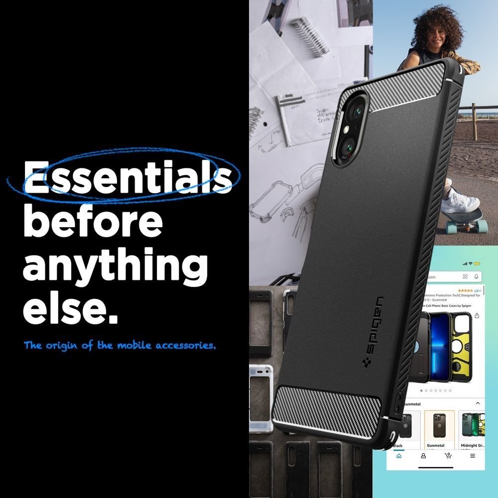 

Чехол для телефона Spigen Rugged Armor для Sony Xperia 5 V ACS06359 (черный)