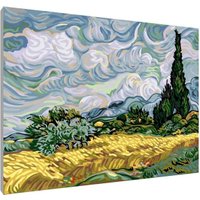 Картина по номерам PaintLine Ван Гог. Пшеничное поле с кипарисами PL-00089