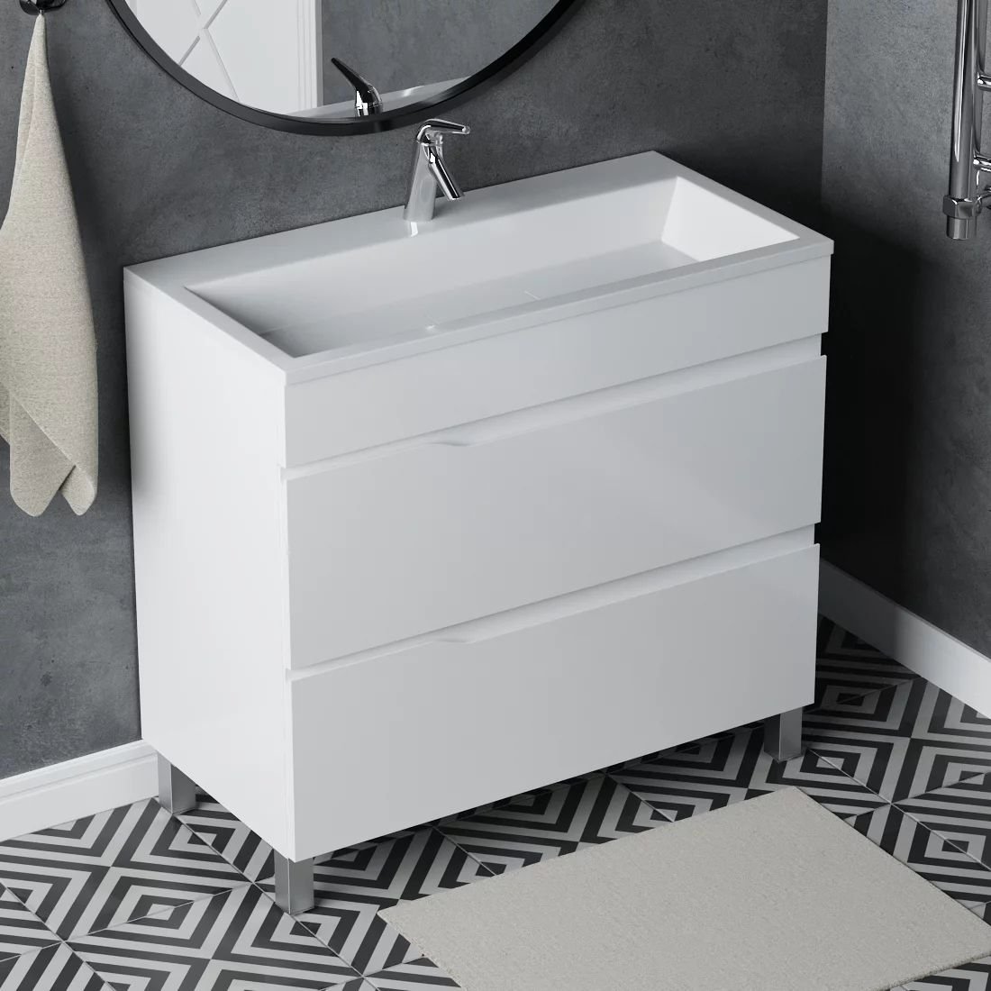 

Vela Тумба под умывальник Vela Вектор 90Н под Absolute TU49077