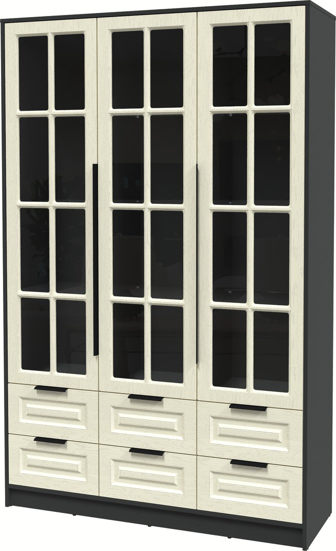 

Шкаф-витрина Интерлиния Концепт КТ-ШВ3 Деко (антрацит/дуб снежный)