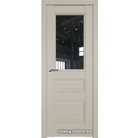 Межкомнатная дверь ProfilDoors 67U L 80x200 (шеллгрей/стекло дождь черный)