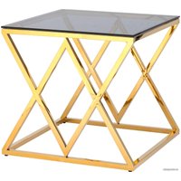 Журнальный столик Stool Group Инсигния 55x55 EET-026-TG-SK (стекло smoke/сталь золото)