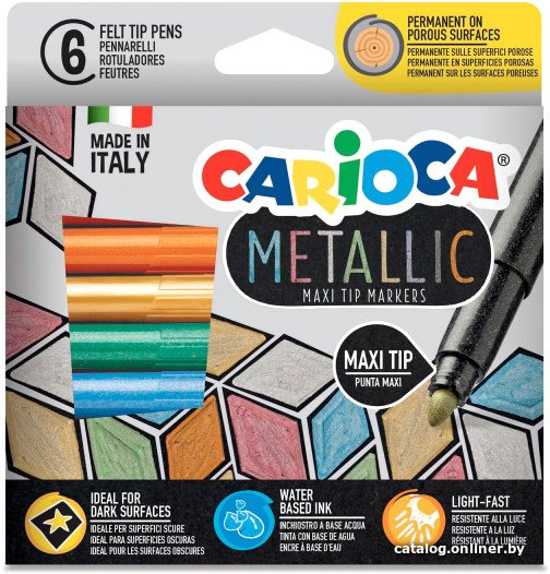 Фломастеры Carioca Metallic 43161 (6 цв)