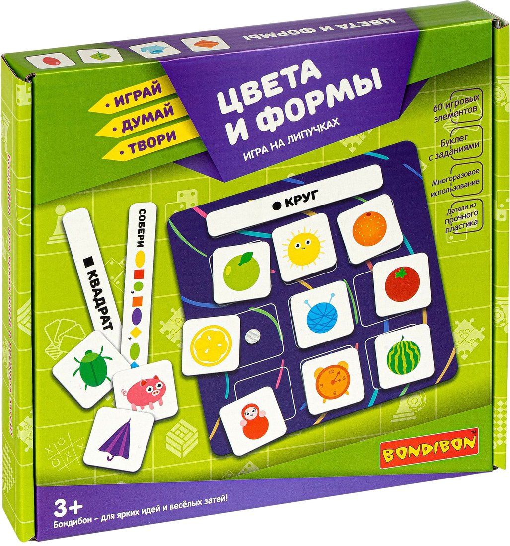 

Развивающая игра Bondibon Цвета и формы ВВ3961