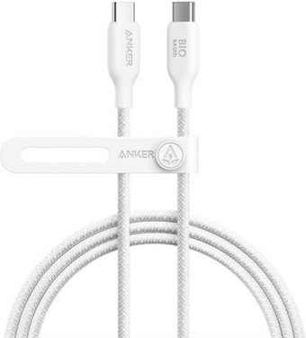 Кабель Anker A80F6 USB Type-C - USB Type-C 240W (1.8м, белый)