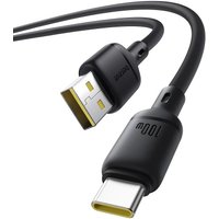 Кабель Baseus Silky Series Fast Charging Cable USB to Type-C 100W (2 м, черный)