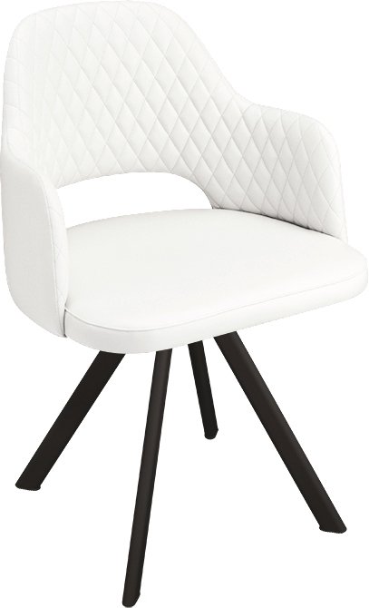 

Стул с подлокотниками Трия Калипсо К2 (черный муар/кож.зам Polo White)