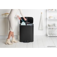 Система сортировки мусора Brabantia Bo Pedal Bin 2 x 30 л (черный матовый)