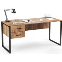 Стол Soma Slava 160x66 (дуб крафт золотой/черный)