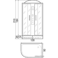 Душевая кабина River Nara 120/80/26 МТ R