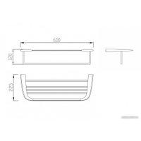 Полка для полотенца Abber Nord AA1554B (черный матовый)