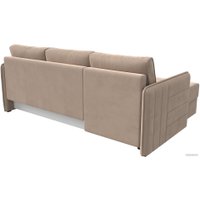 Угловой диван Лига диванов Слим левый (велюр бежевый)