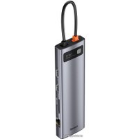 Док-станция Baseus Metal Gleam Series 11-in-1 Multifunctional HUB Type-C Hub Docking Station CAHUB-CT0G