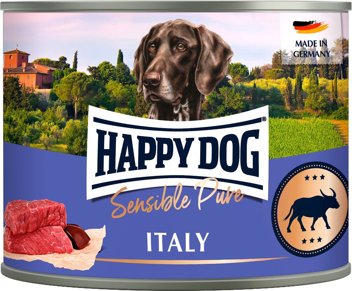 

Консервированный корм для собак Happy Dog Sensible Italy Буйвол 200 г