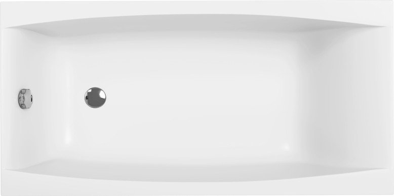 Ванна Cersanit Virgo 150x75 WP-VIRGO-150-W с сифоном Prime 64287 (без ножек, сифон черный)