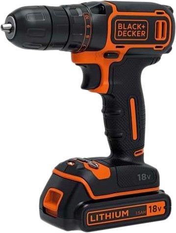 

Дрель-шуруповерт Black & Decker BDCDC18K (с 1-м АКБ и кейсом)